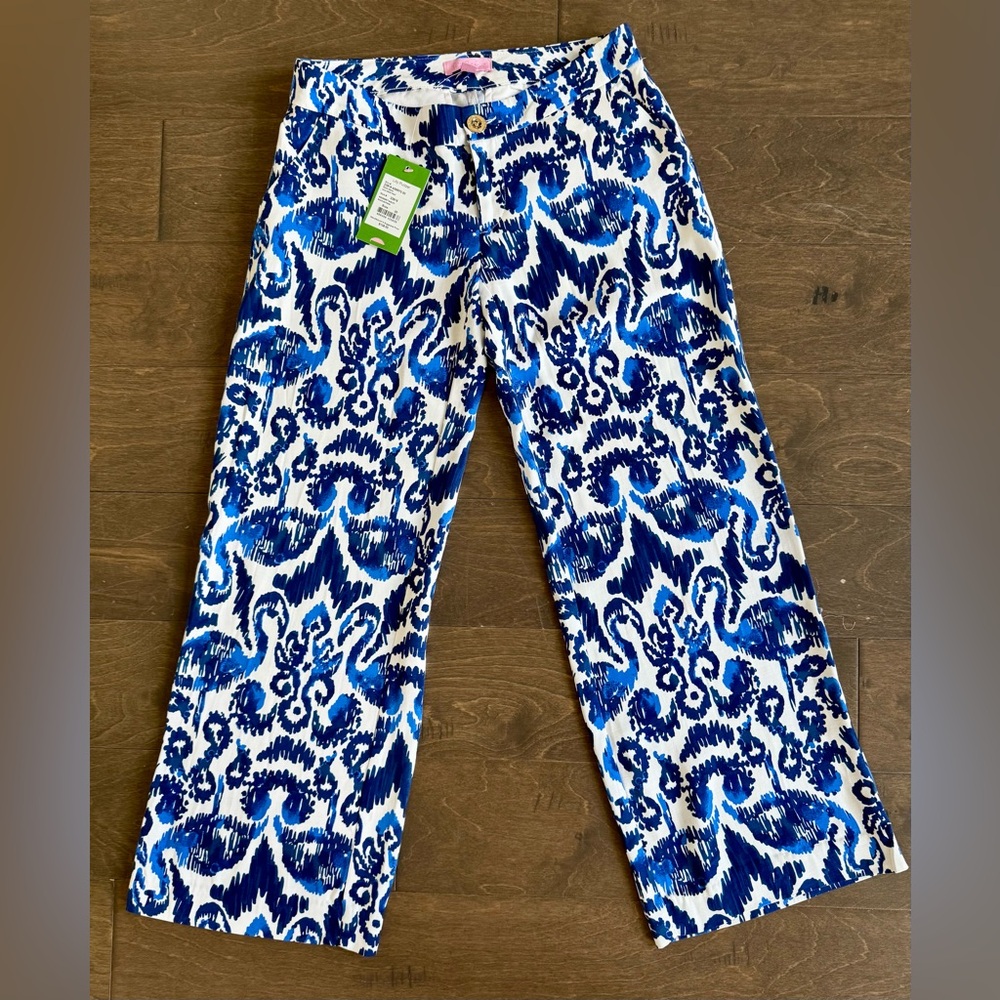 Lilly Pulitzer Navy and White Resort Pants size 0/00